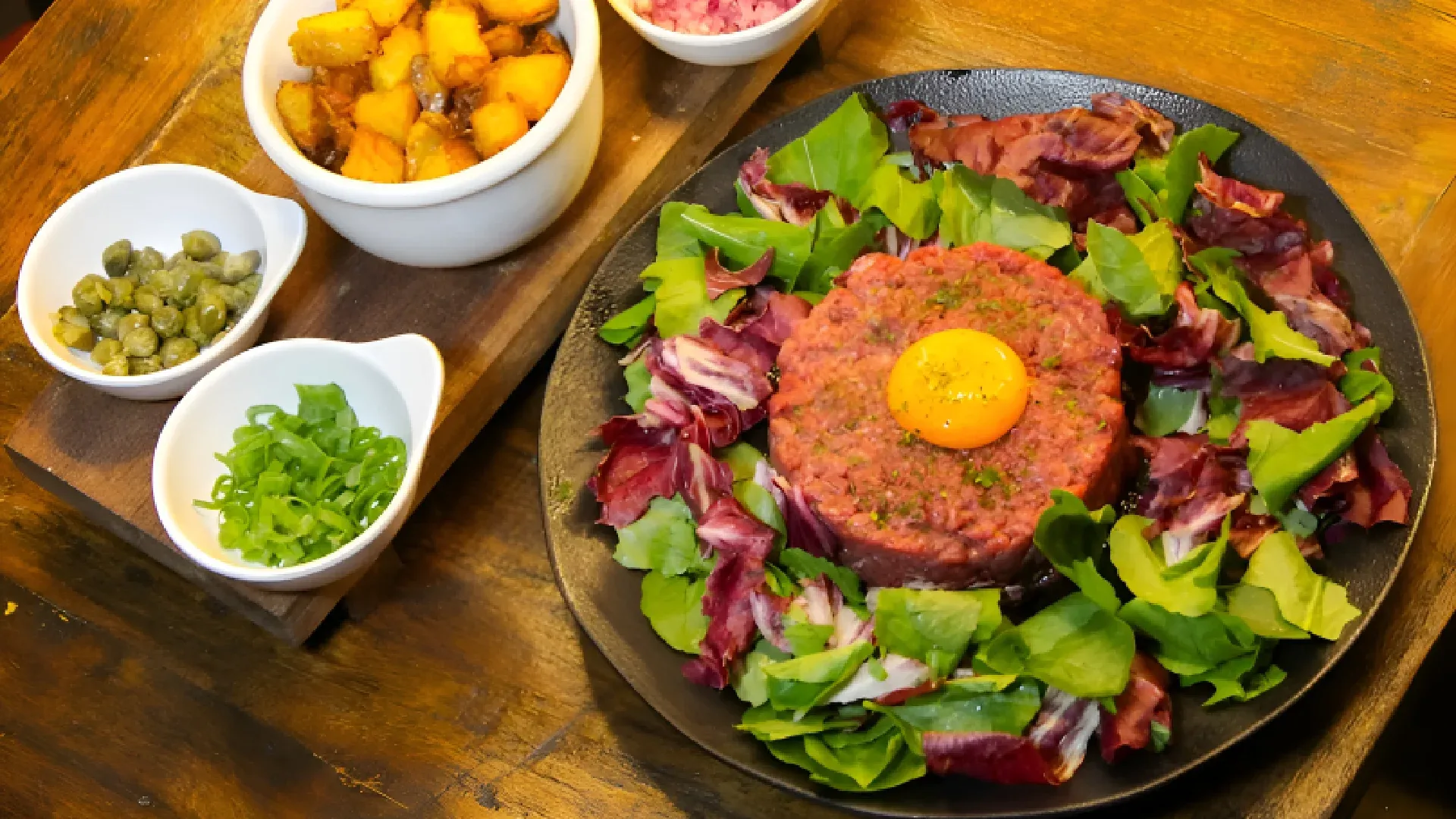 Tartare servido no Madeleine
